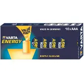 Varta 10x AAA 4103, Kertakäyttöinen akku, AAA, Alkali, 1,5 V, 10 kpl, Sininen (04103229410)