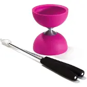 Eureka Rubber Diabolo with Aluminum Sticks - Pink