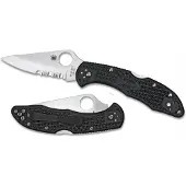 Spyderco Delica 4 C11PSBK partly serrated pocket knife