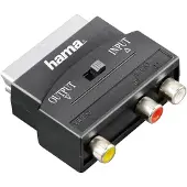 Hama 3x RCA - SCART (21-pin) - Videoadapteri, Musta