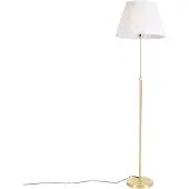 QAZQA Lattiavalaisin kulta/messinki plisseeratulla varjostimella kerma 45 cm - Parte