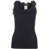 Rosemunde Rwbabette Sl U-Neck Long Lace Top - Navy - M
