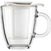 Bodum Yo-Yo teekuppi sihdillä valkoinen