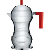 Alessi Pulcina espressopannu, 6 kuppia, alumiini - punainen