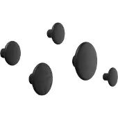 Muuto Dots Wood ripustimet, 5 kpl, musta