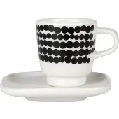 Marimekko Oiva - Siirtolapuutarha espressokuppi ja lautanen