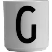 Design Letters Arne Jacobsen posliinikuppi, valkoinen, A-Z