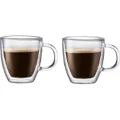 Bodum Bistro kaksiseinäinen korvallinen lasi 2 kpl 0,15 l