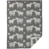 Klippan Yllefabrik Bää Lambswool Blanket Grey Grey One Size Harmaa One Size Pojat, Tytöt