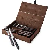 Gense Steakbestik/Grillbestik Old Farmer Classic 8 Dele Træ/Stål - Brown - ONE SIZE