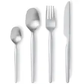 Gense Bestiksæt Dorotea 16 Dele Mat Stål - Silver - ONE SIZE