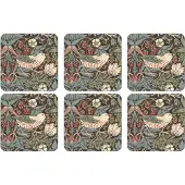 Pimpernel Strawberry Thief -lasinalunen 6 kpl pakkaus Ruskea