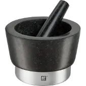 Zwilling Spices-mortteli graniittia ja harjattua ruostumatonta terästä