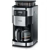 Severin 4810 Kaffebryggare med filter och integrerad kvarn - svart och rostfritt stål - 1000W - 1,4 L