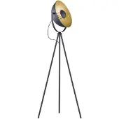 TRIO Lattiavalaisin Trio Chewy Ø400x1600 mm mattamusta/kulta