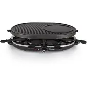 Tristar RA-2996 -raclettegrilli, 5-in-1, 1200 Wattia, 8 henkilöä, musta