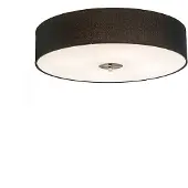 QAZQA Maalaismainen kattovalaisin musta 50 cm - Drum Jute