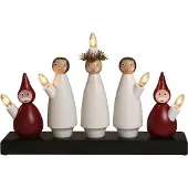 Star Trading Kynttelikkö Star Trading Lucia-kuoro 5-osainen 22 cm puu