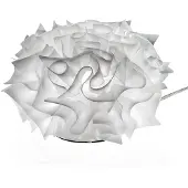 Slamp Design-pöytävalaisin VELI, Valkoinen/opaali, Olohuone/ruokailutila, Synteettinen materiaali, Design