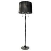 Grönlund Crystal lattiavalaisin 170cm 4xE14 musta / musta kromi