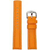 Hirsch Carbon oranssi nahkaranneke 025 92 0 76 24mm