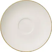 Villeroy & Boch Anmut Gold -teelautanen Valkoinen
