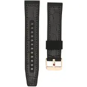 Seiko 5 Sports sarjan musta silikoni-nahkaranneke 22mm R046012P0