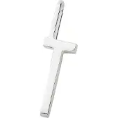 Design Letters 10Mm 925 Sterling Silver A-Z - Silver - ONE SIZE