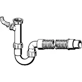Viega pipe odour trap flexible 112 x 40/50 mm Valkoinen