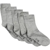 Minymo Ankle Sock -Solid (5-Pack) - Grey - 15-18