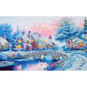 Diamond Dotz Winter Village 50x79cm timanttityö