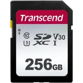 Transcend 256 GB SDXC CARD, U3, V30 - SDC300S (TS256GSDC300S)