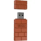 8Bitdo Wireless Bluetooth Adapter v2 peliohjainadapteri PC Ruskea