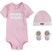 Levi's Kids Potkuhousut/body 'Classic' roosa / valkoinen