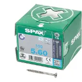 Spax 0197000500603 Puuruuvi 5 mm 60 mm #####T-STAR plus Ruostumaton teräs A2 100 kpl