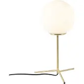 QAZQA Art Deco -pöytävalaisin messinkiä ja opalilasilla 45,5 cm - Pallon