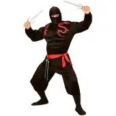 Widmann Lihaksikas Ninja Lasten Naamiaisasu - X-Large