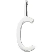 Design Letters 10Mm 925 Sterling Silver A-Z - Silver - 10 MM