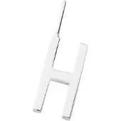 Design Letters 10Mm 925 Sterling Silver A-Z - Silver - 10 MM