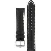 Hirsch Modena musta nahkaranneke 1030 28 50 18mm