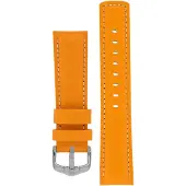 Hirsch Carbon oranssi nahkaranneke 025 92 0 76 22mm