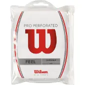 Wilson Pro Overgrip Perforated -grippi, valkoinen, 12 kpl