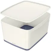Leitz MyBox - Keskikoko - Valkoinen ja Harmaa - ABS säilytysboksi