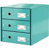 Leitz Click & Store WOW vetolaatikosto (3 ltk), 81 % kierrätyskartonki, Turkoosi, Kartonki, 286 mm, 358 mm, 282 mm, 2,21 kg