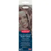 Derwent Coloursoft Skintones-värikynät, 6 kpl