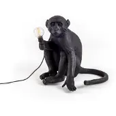 Seletti Ulkovalaisin , Monkey Lamp, Musta, Muovi, Design