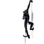 Seletti LED-koristeulkoseinävalo Monkey Lamp, vasen, musta Lamp, Musta, Synteettinen materiaali, Design