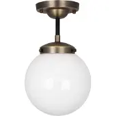 Globen Lighting Alley plafondi IP44 Antiikkimessinki-valkoinen