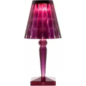 Kartell Design-pöytävalaisin Big Battery, Lila/vaaleanpunainen, Synteettinen materiaali, Design
