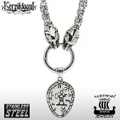 Northern Viking Jewelry Kuningasketju + Korpiklaani Noitarumpu riipus NVJRS068_60cm